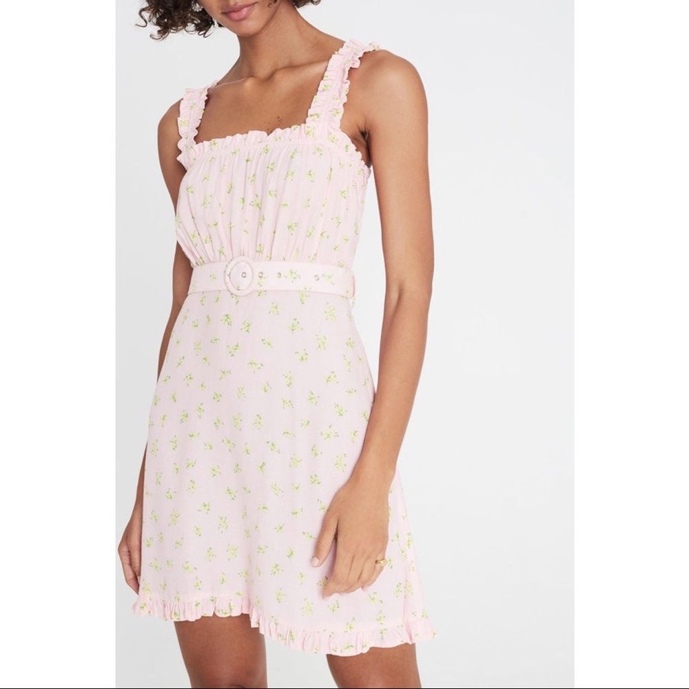 Faithfull the Brand Luda Pink Floral Dress